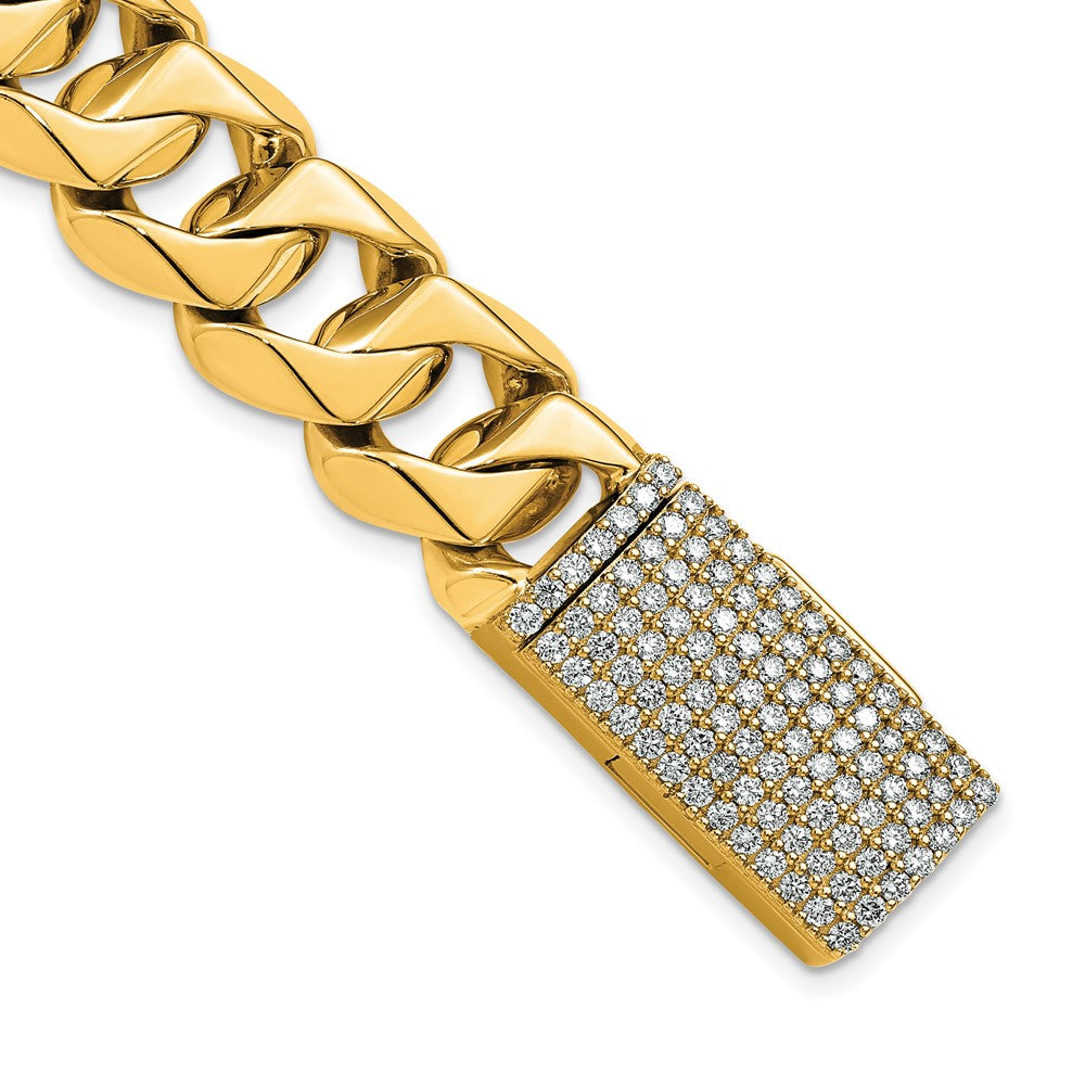 14k 2ct Lab Grown Dia VS+ F+ Comp 8in 15mm Polished Link Bracelet