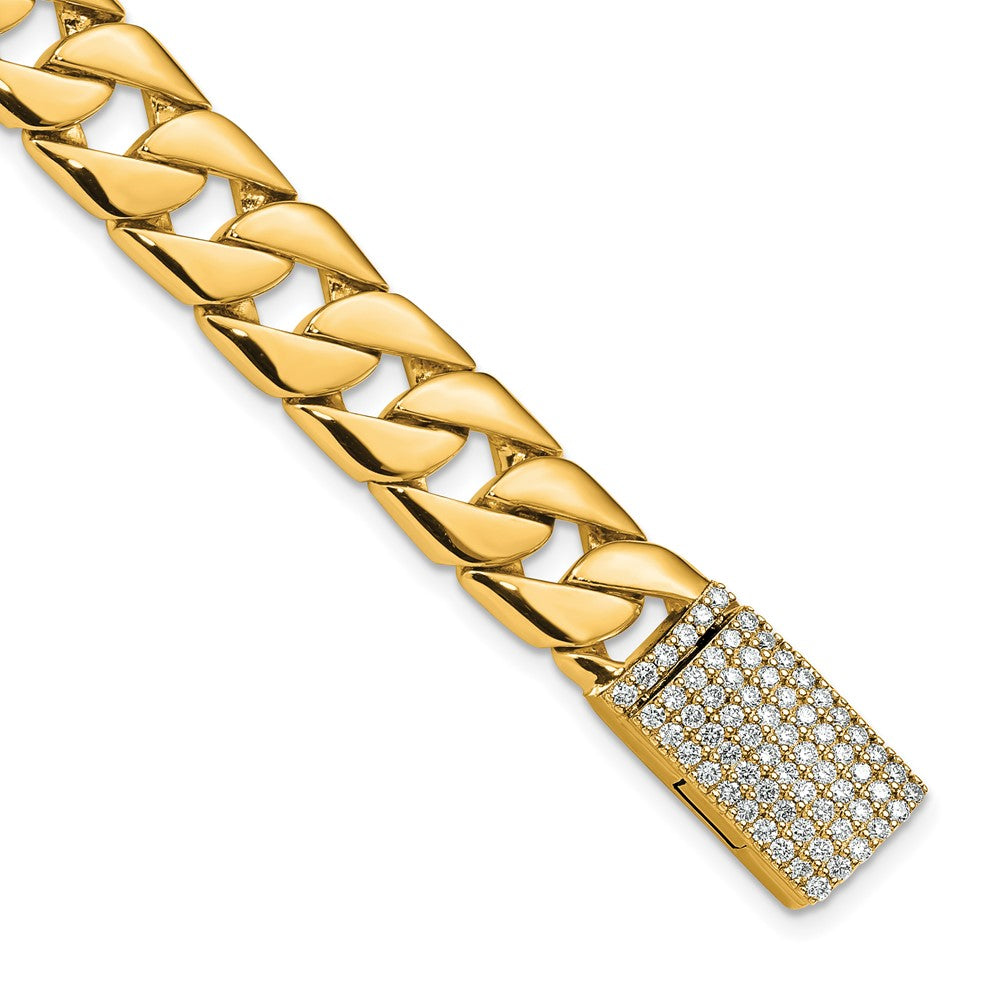 14k 1 1/4ct Lab Grown Dia VS+ F+ Comp 8in 10.2mm Link Bracelet