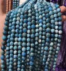Natural Gemstone Loose Beads Necklace - Apatite - NO.65 ABC Jewelries