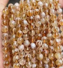 Natural Gemstone Loose Beads Necklace - Brazil citrine AA (Yellow tower crystal) - NO.49 ABC Jewelries