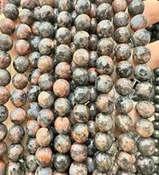 Natural Gemstone Loose Beads Necklace - Fire Golem - NO.106 ABC Jewelries