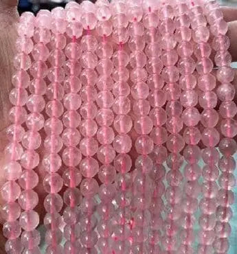 Natural Gemstone Loose Beads Necklace - Rose Quartz A - NO.3 ABC Jewelries
