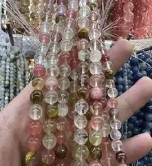 Natural Gemstone Loose Beads Necklace - Watermelon crystal - NO.97 ABC Jewelries