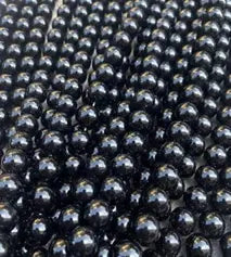 Natural Gemstone Loose Beads Necklace - black onyx - NO.185 ABC Jewelries