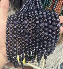 Natural Gemstone Loose Beads Necklace - blue sand - NO.53 ABC Jewelries