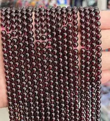 Natural Gemstone Loose Beads Necklace - garnet A - NO.61 ABC Jewelries