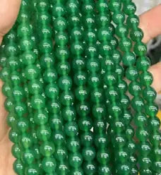 Natural Gemstone Loose Beads Necklace - green agate - NO.130 ABC Jewelries