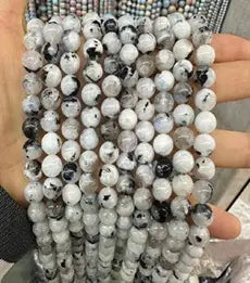 Natural Gemstone Loose Beads Necklace - india moonstone - NO.142 ABC Jewelries