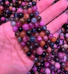 Natural Gemstone Loose Beads Necklace - multi tourmaline A - NO.158 ABC Jewelries