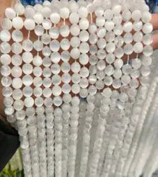 Natural Gemstone Loose Beads Necklace - selenite - NO.131 ABC Jewelries