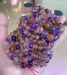 Natural Gemstone Loose Beads Necklace - super seven A - NO.161 ABC Jewelries
