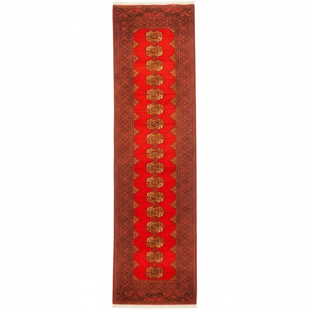 One Of The Kind Afghani Hand-Knotted Rug 10'11" x 2'9" zandirugs