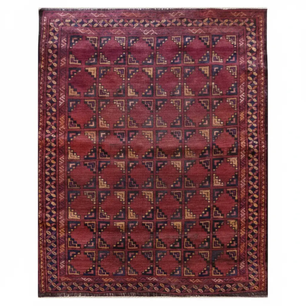 One Of The Kind Afghani Hand-Knotted Rug 4'2" x 4'3" zandirugs