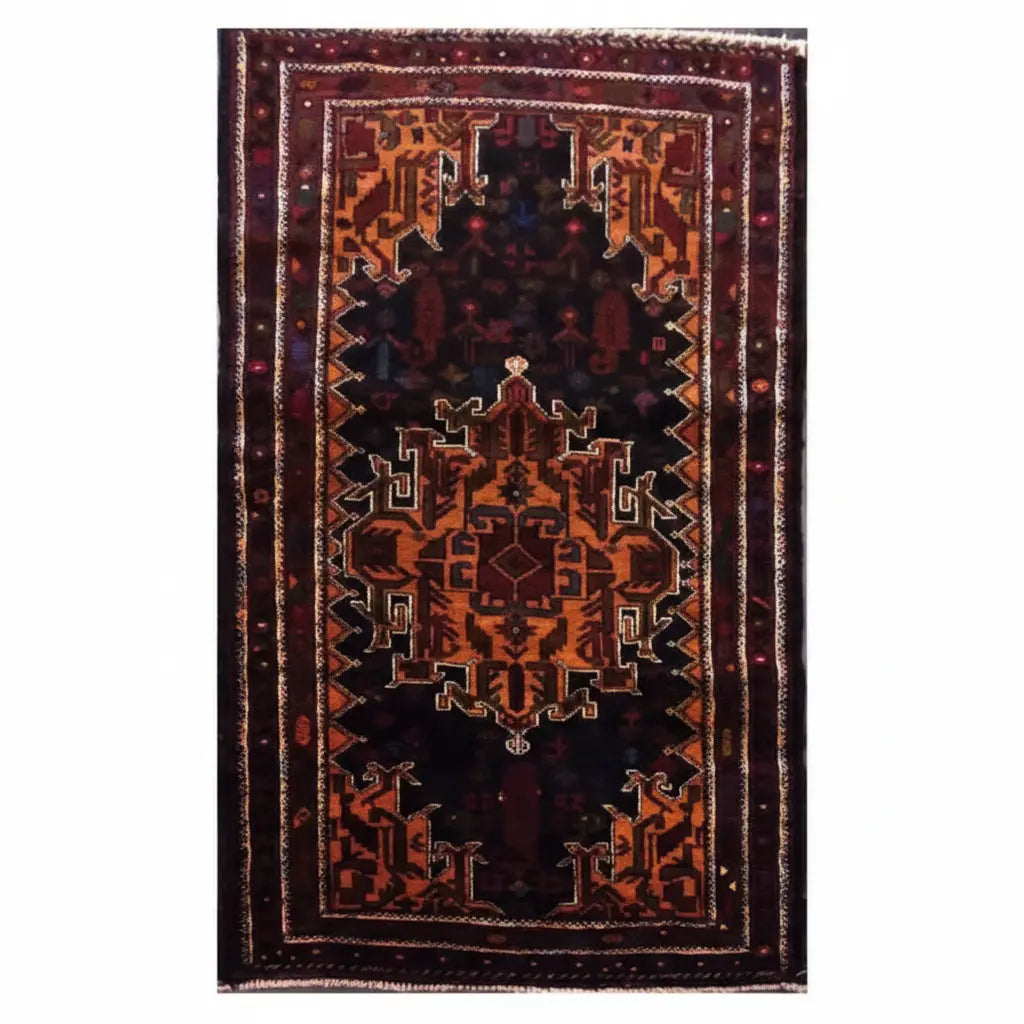 One Of The Kind Afghani Hand-Knotted Rug 4'7" X 2'7" zandirugs