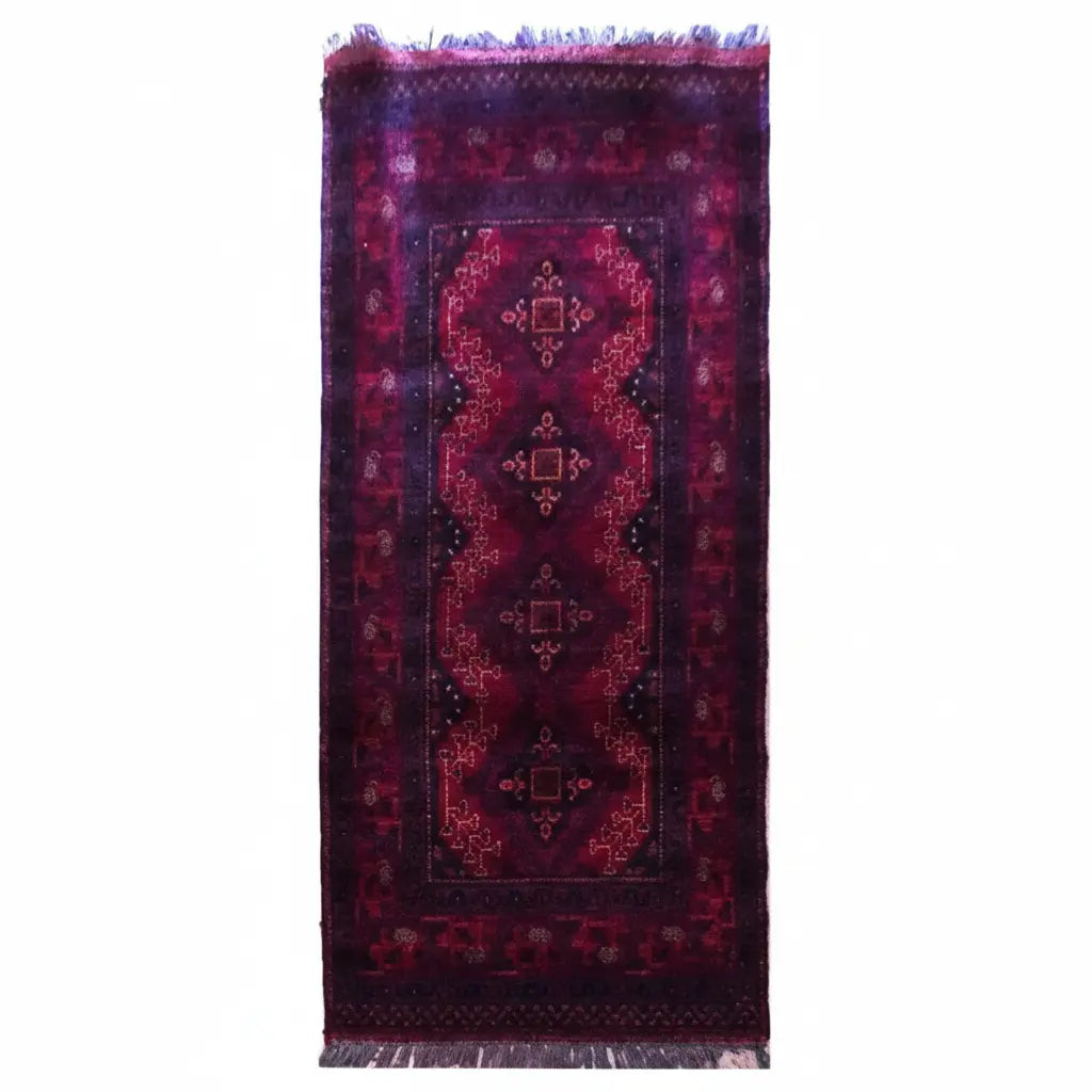 One Of The Kind Afghani Hand-Knotted Rug 6'4" x 2'11" zandirugs