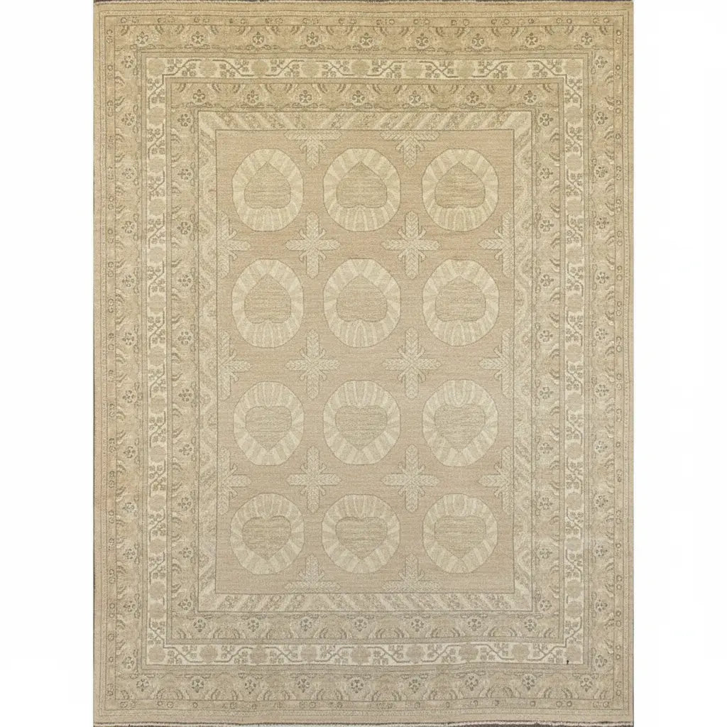 One Of The Kind Afghani Khotan Rug 10'5" x 8'3" zandirugs