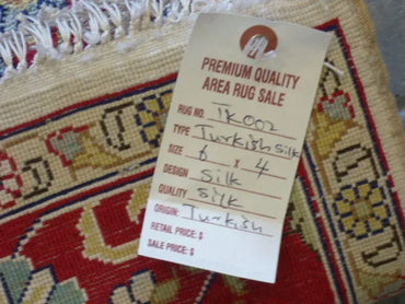 One Of The Kind Hand Made Turkish Silk design rugs size 6' x 4' Abc-Silk-TK002 ABC Rugs Kilims
