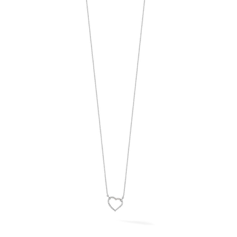 14kw 1/5ct Lab Grown Diamond VS/SI+ G+ Comp 18 in Heart Necklace