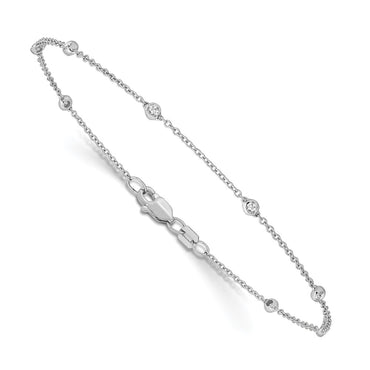 TO 14kw 1/6ct Lab Grown Diamond VS+ F+ Comp. 7 Station 7 inch Bracelet