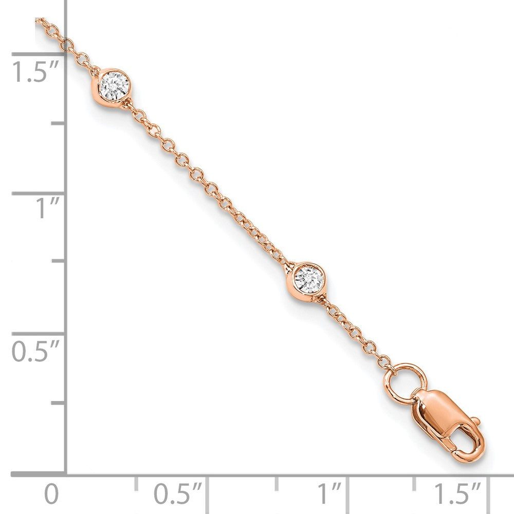 TO 14kr 3/8ct Lab Grown Diamond VS+ F+ Comp. 7 Station 7 inch Bracelet