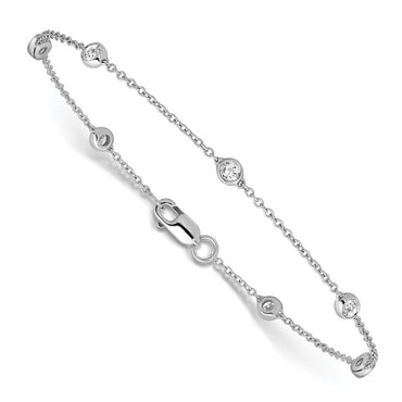 TO 14kw 1/2ct Lab Grown Diamond VS+ F+ Comp. 8 Station 8 inch Bracelet