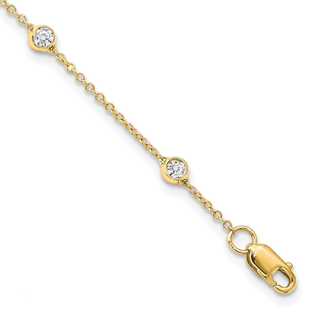 TO 14k 1/2ct Lab Grown Diamond VS+ F+ Comp. 8 Station 8 inch Bracelet