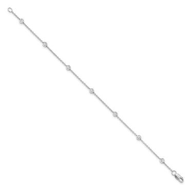 TO 14kw 1/2ct Lab Grown Diamond VS+ F+ Comp. 8 Station 9 inch Bracelet