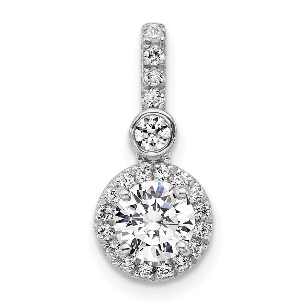 14kw Holds 3/4ct. Round Center Halo Pendant Mounting