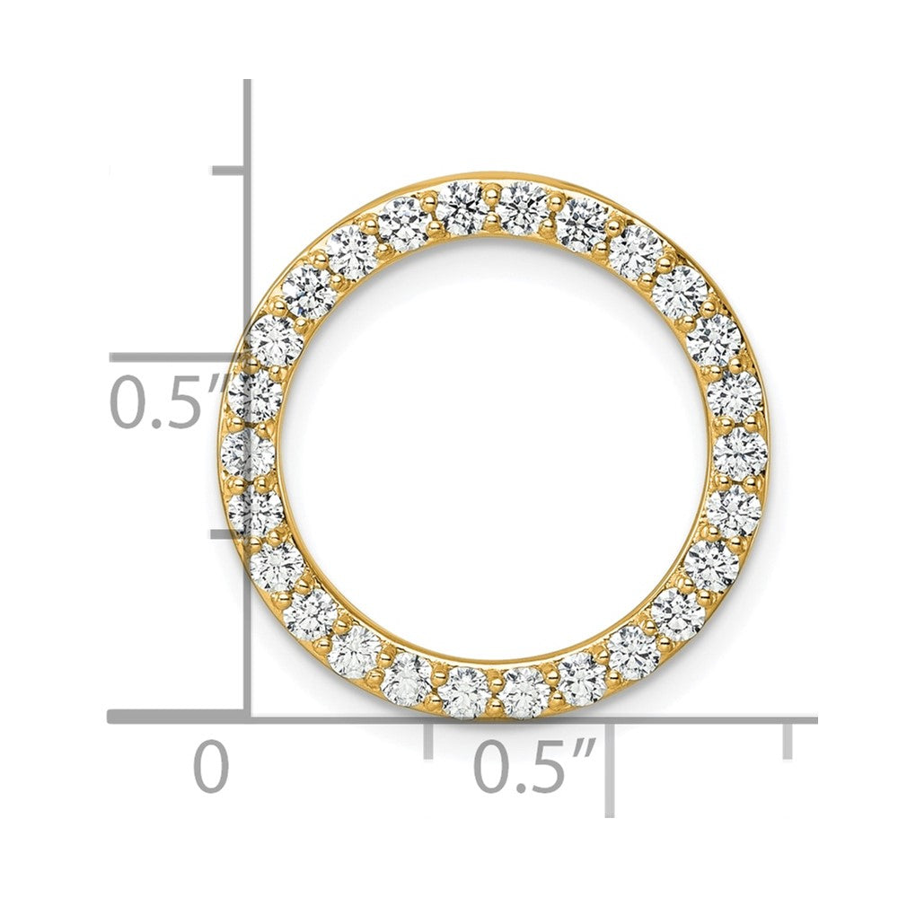 14k 1ct Lab Grown Diamond VS/SI+ G+ Comp Circle Chain Slide