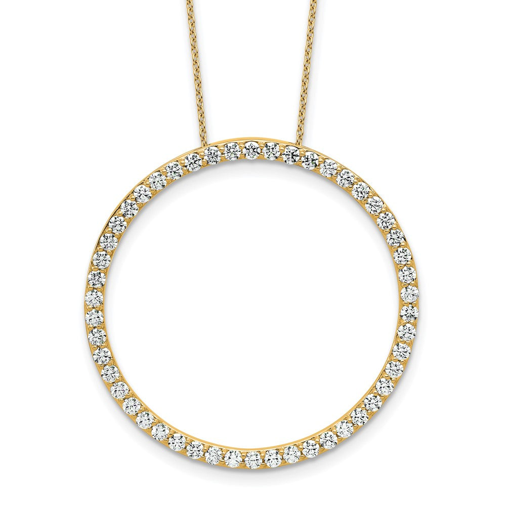 14k 2ct Lab Grown Diamond VS+ F+ Comp 18in Circle Slide Necklace