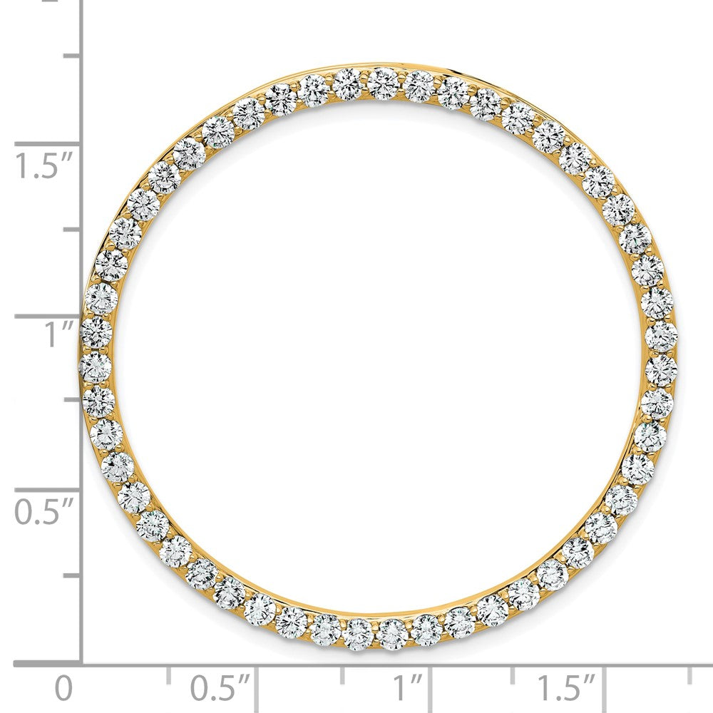 14k 3ct Lab Grown Diamond VS+ F+ Comp Circle Chain Slide