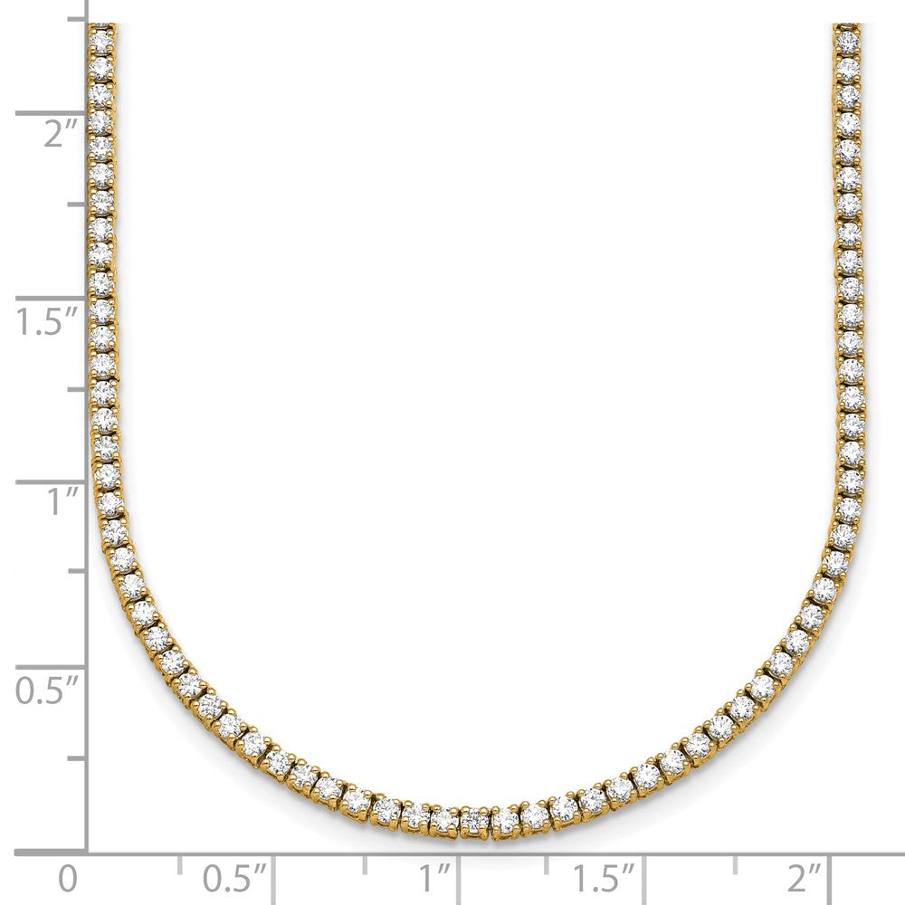 14k 6ct Lab Grown Diamond VS+ F+ 24in Straight Tennis Necklace