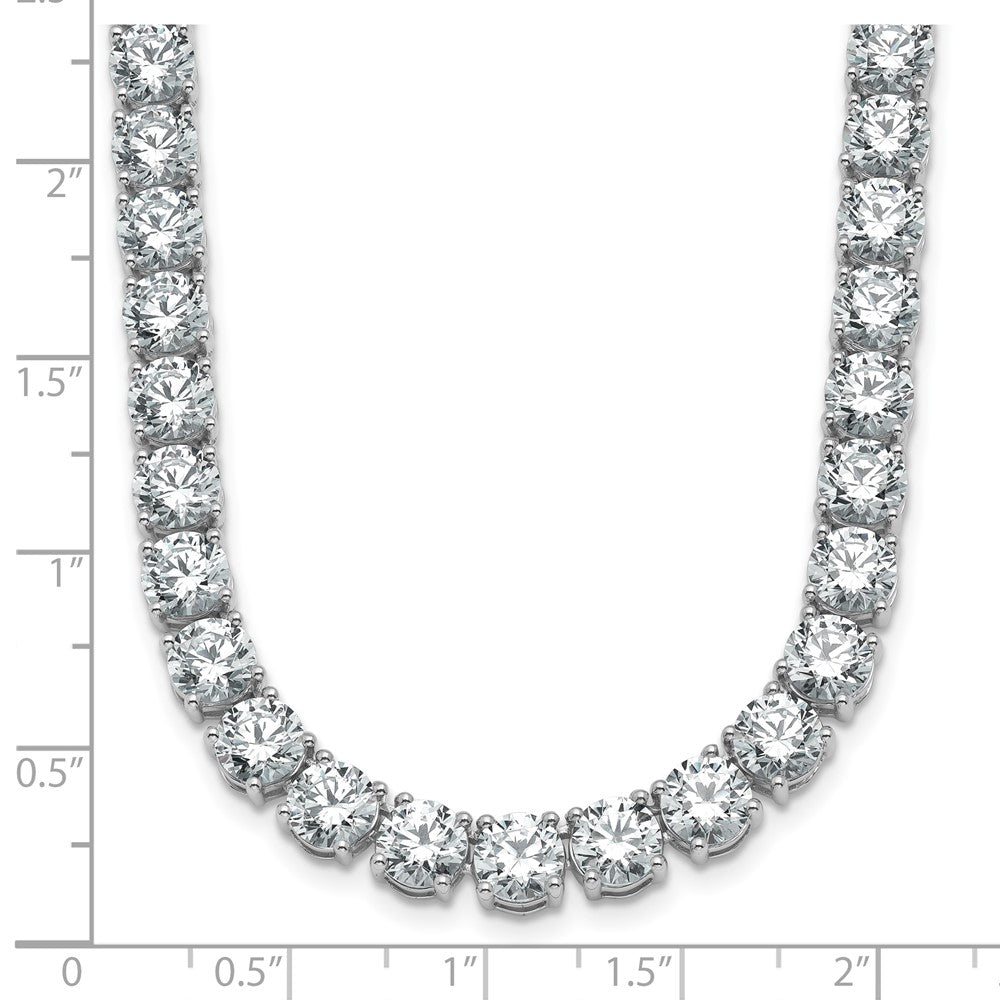 14kw 44ct Lab Grown Diamond VS+ F+ 18in Straight Tennis Necklace
