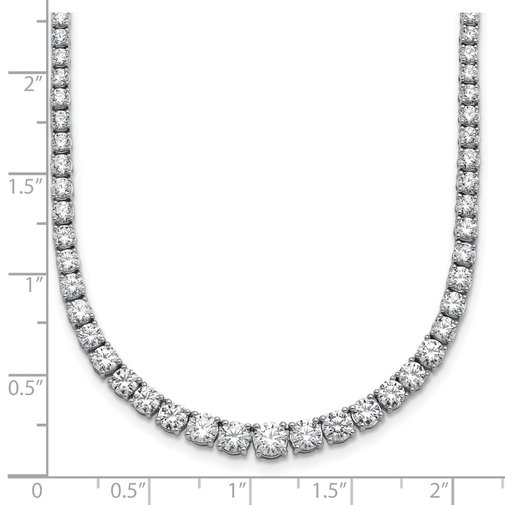 14kw 9 7/8ct Lab Grown Diamond VS/SI+ G+ 18in Graduated Tennis Necklace