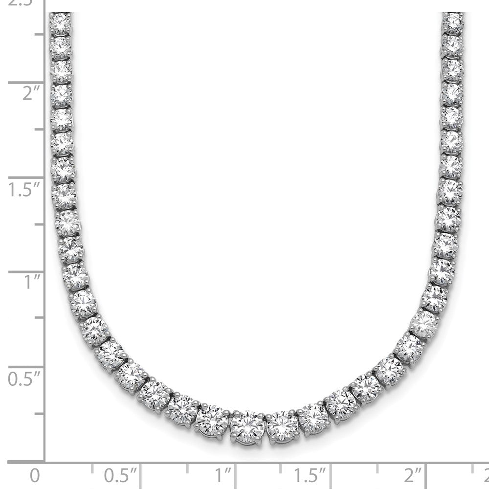 14kw 14 1/2ct Lab Grown Diamond VS+ F+ 18in Graduated Tennis Necklace