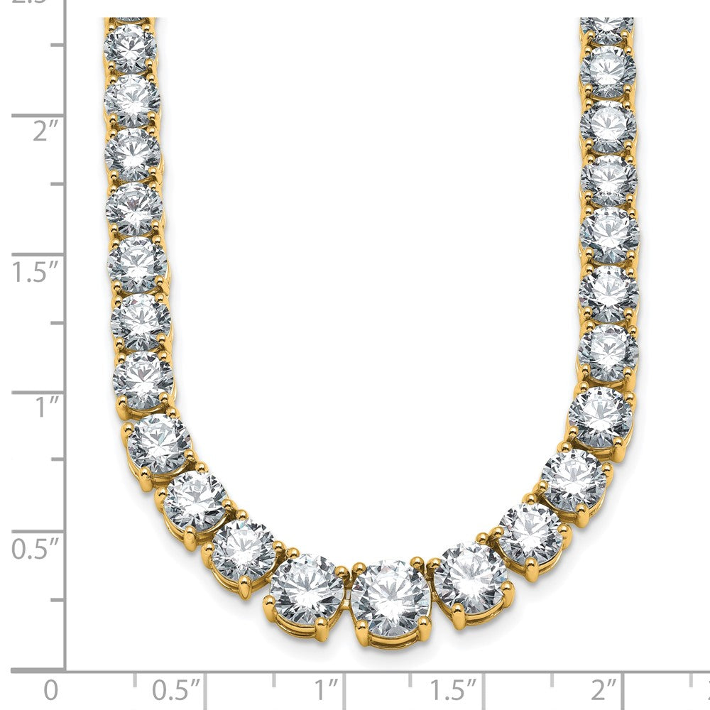14k 40 3/8ct Lab Grown Diamond VS+ F+ 20in Graduated Tennis Necklace