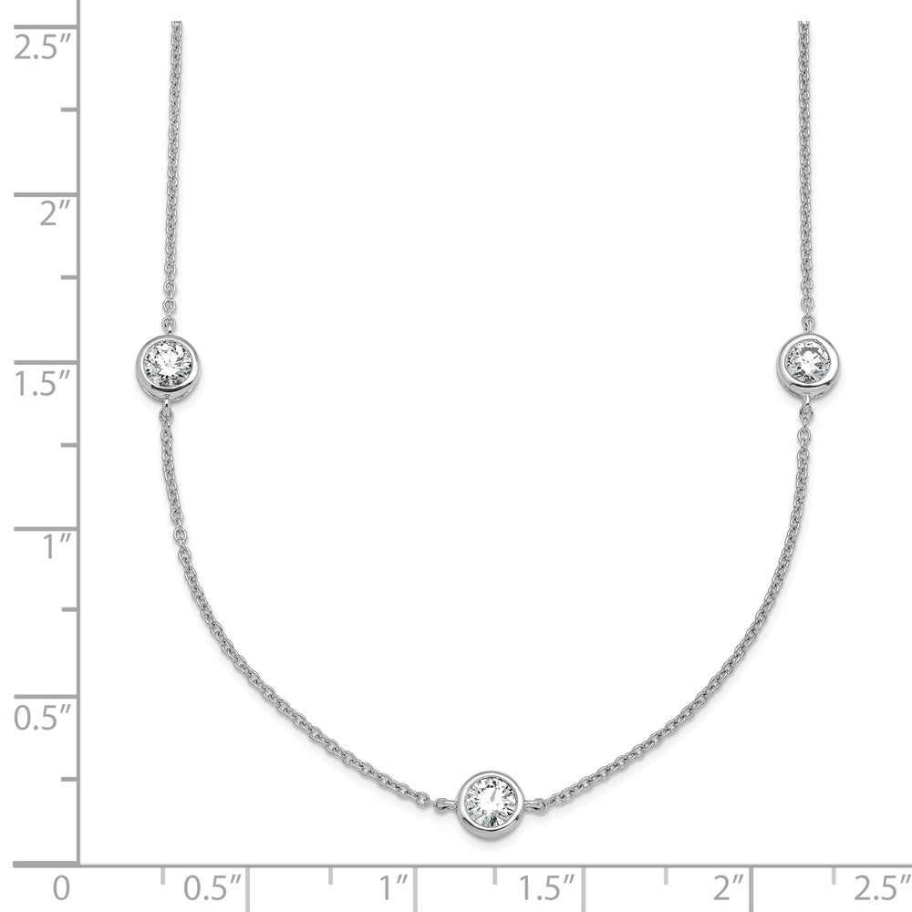 14kw 1 3/4ct Lab Grown Diamond VS/SI+ G+ Complete 18in 7 Station Necklace