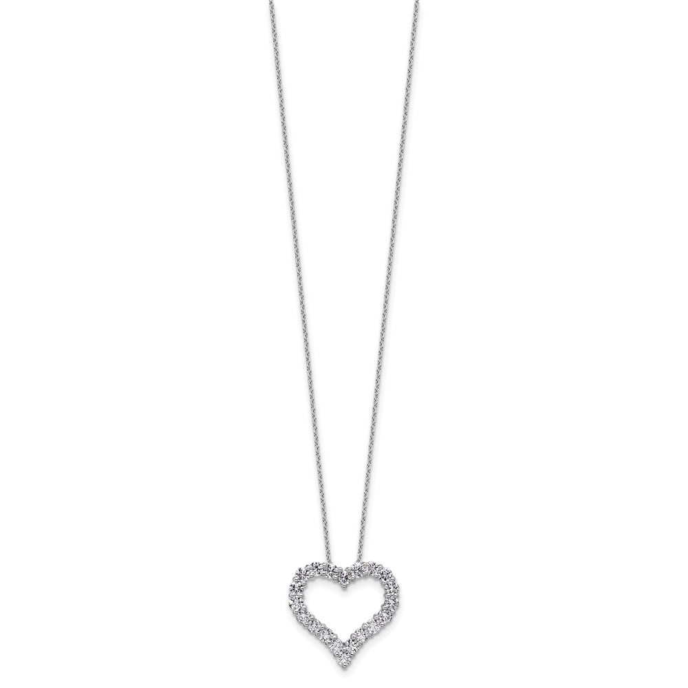 14kw 1 1/2ct Lab Grown Diamond VS/SI+ G+ Complete 18in Heart Necklace