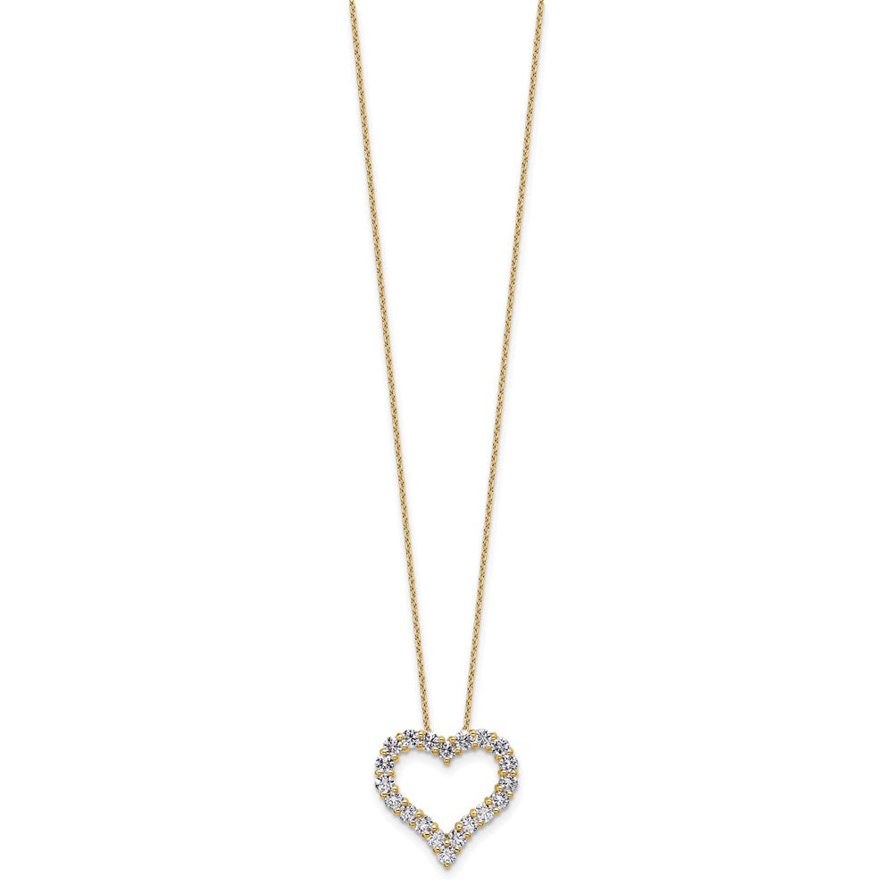 14k 1 1/2ct Lab Grown Diamond VS/SI+ G+ Complete 18in Heart Necklace