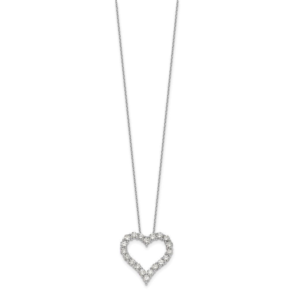 14kw 2ct Lab Grown Diamond VS/SI+ G+ Complete 18in Heart Necklace