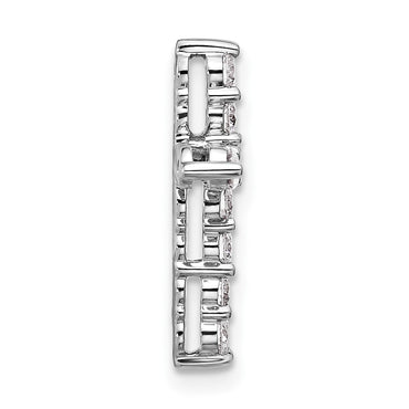 14kw 1/2ct Lab Grown Diamond VS+ F+ Comp Cross Chain Slide Pendant