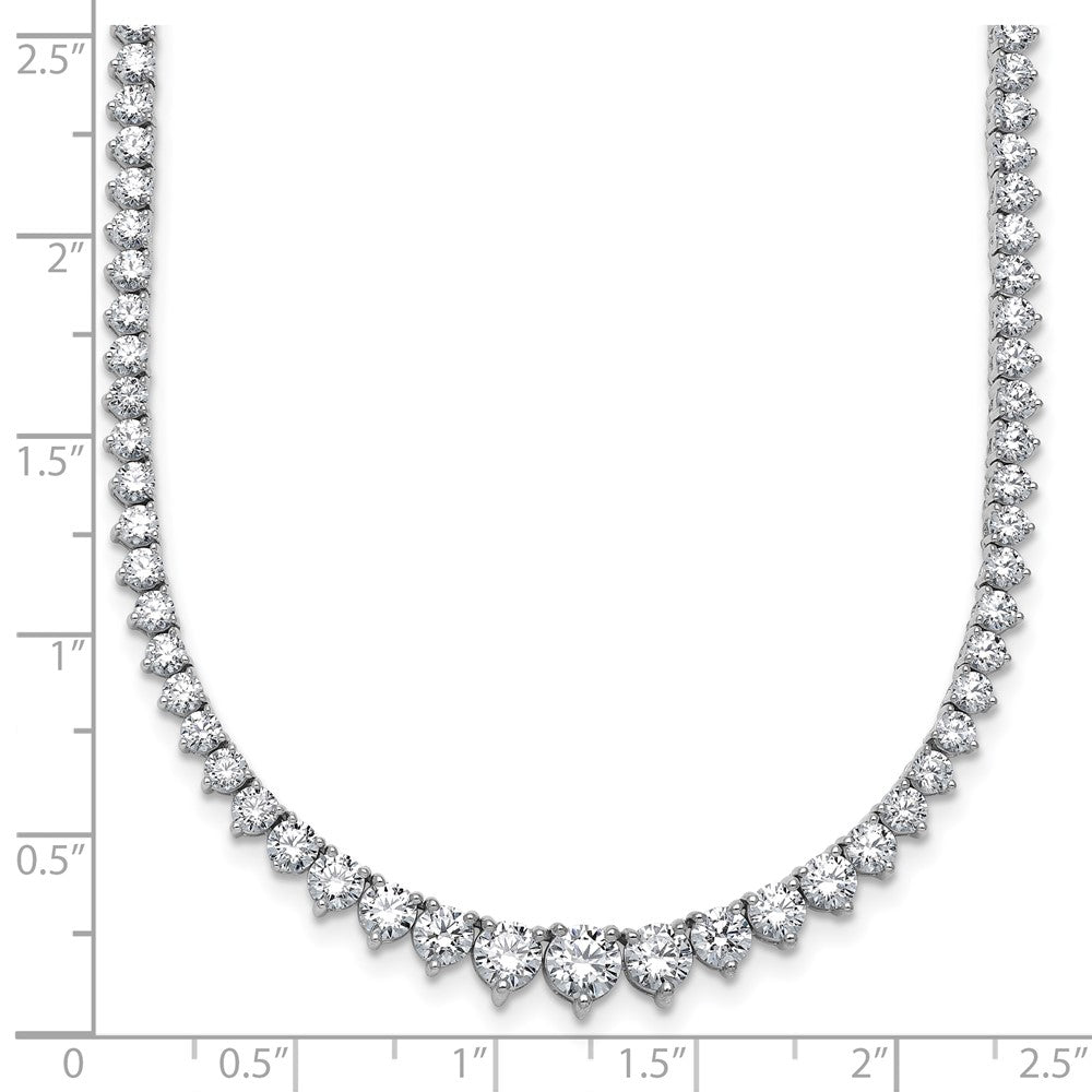 14kw 10 7/8ct Cert Lab Grown Diamond VS/SI+ G+ 18in Grad Tennis Necklace