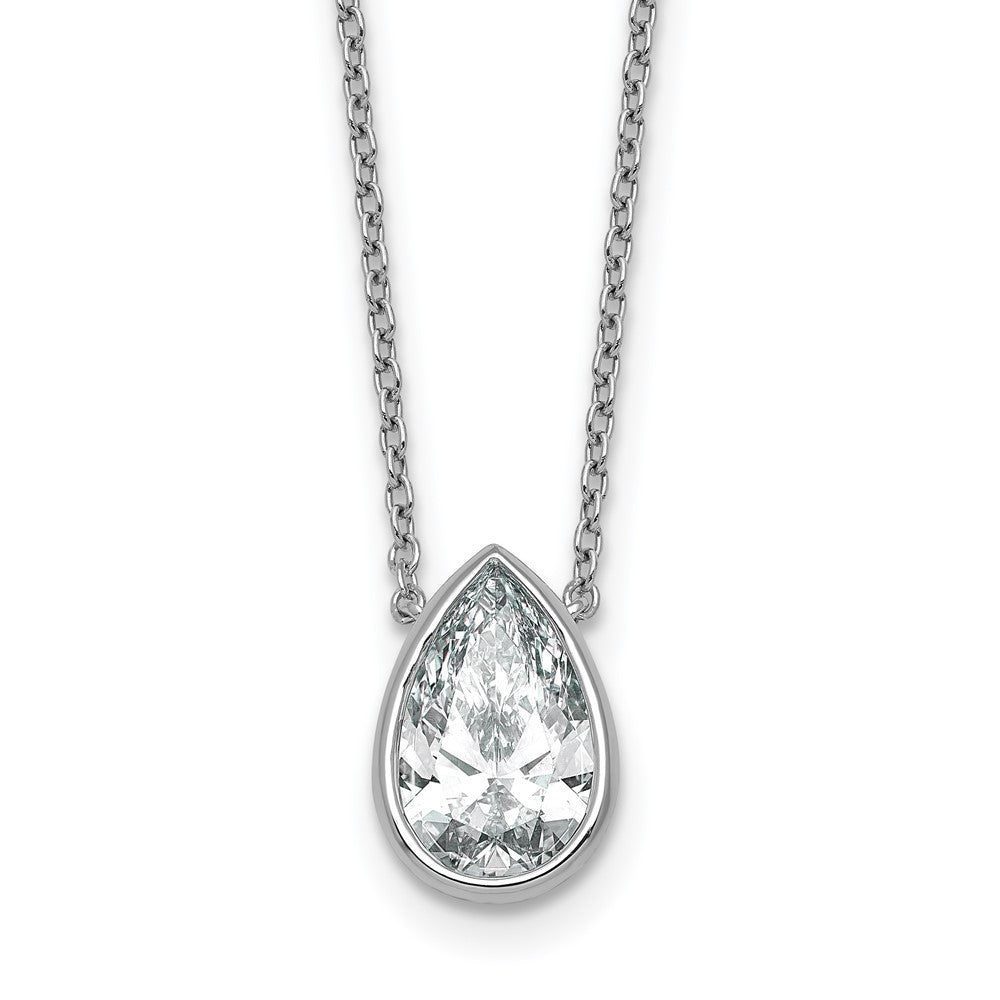 14kw 2 1/2ct Pear Bezel Pendant Mounting