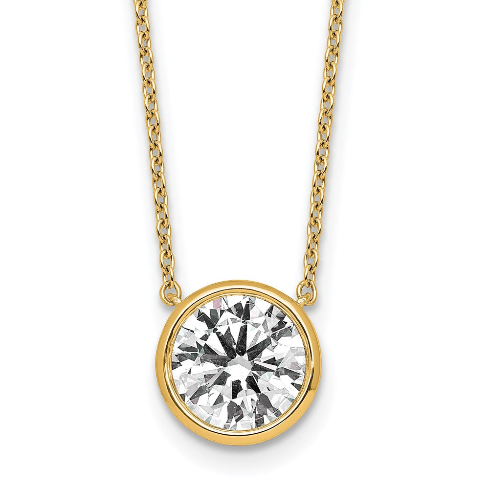 14k 2 1/2ct Round Bezel Mounting
