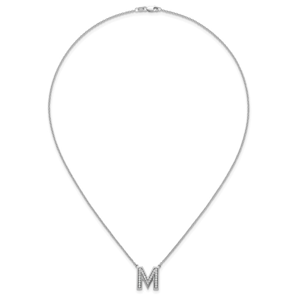 14kw Lab Grown Diamond VS+F+ Initial M Complete Necklace