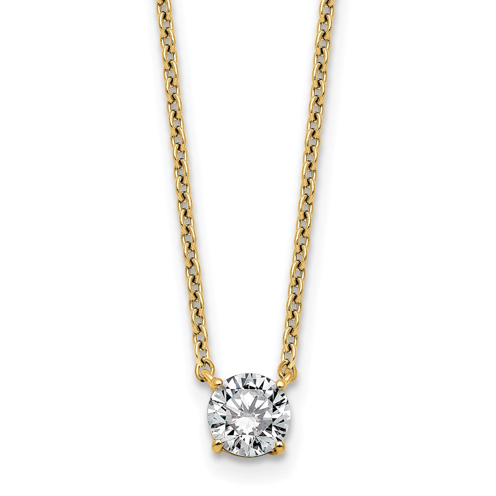 14ky 1/2ct Round 4 Prong Pendant Mounting
