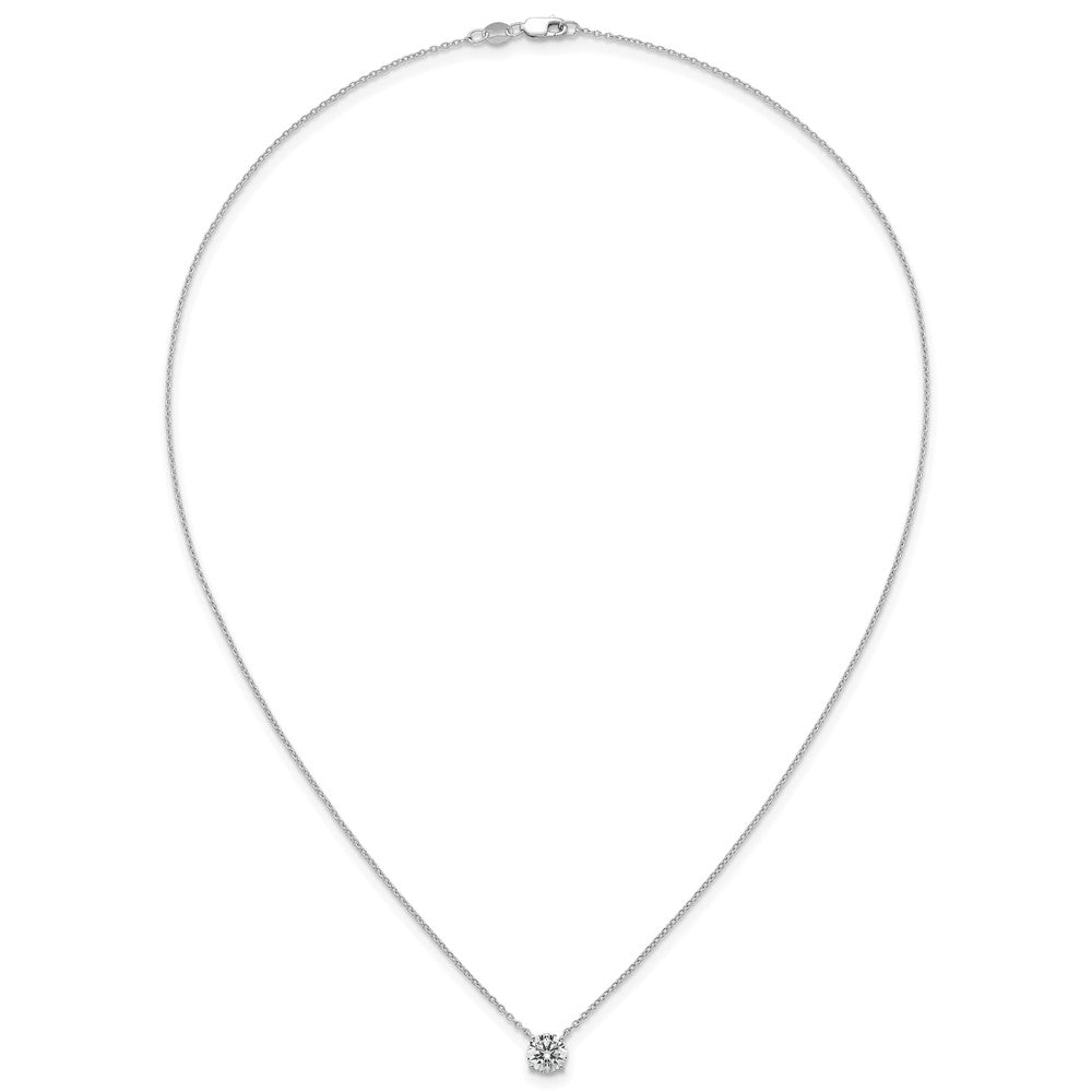 14kw 1ct Lab Grown Dia VS+ F+ Comp 4 Prong 18in Solitaire Necklace