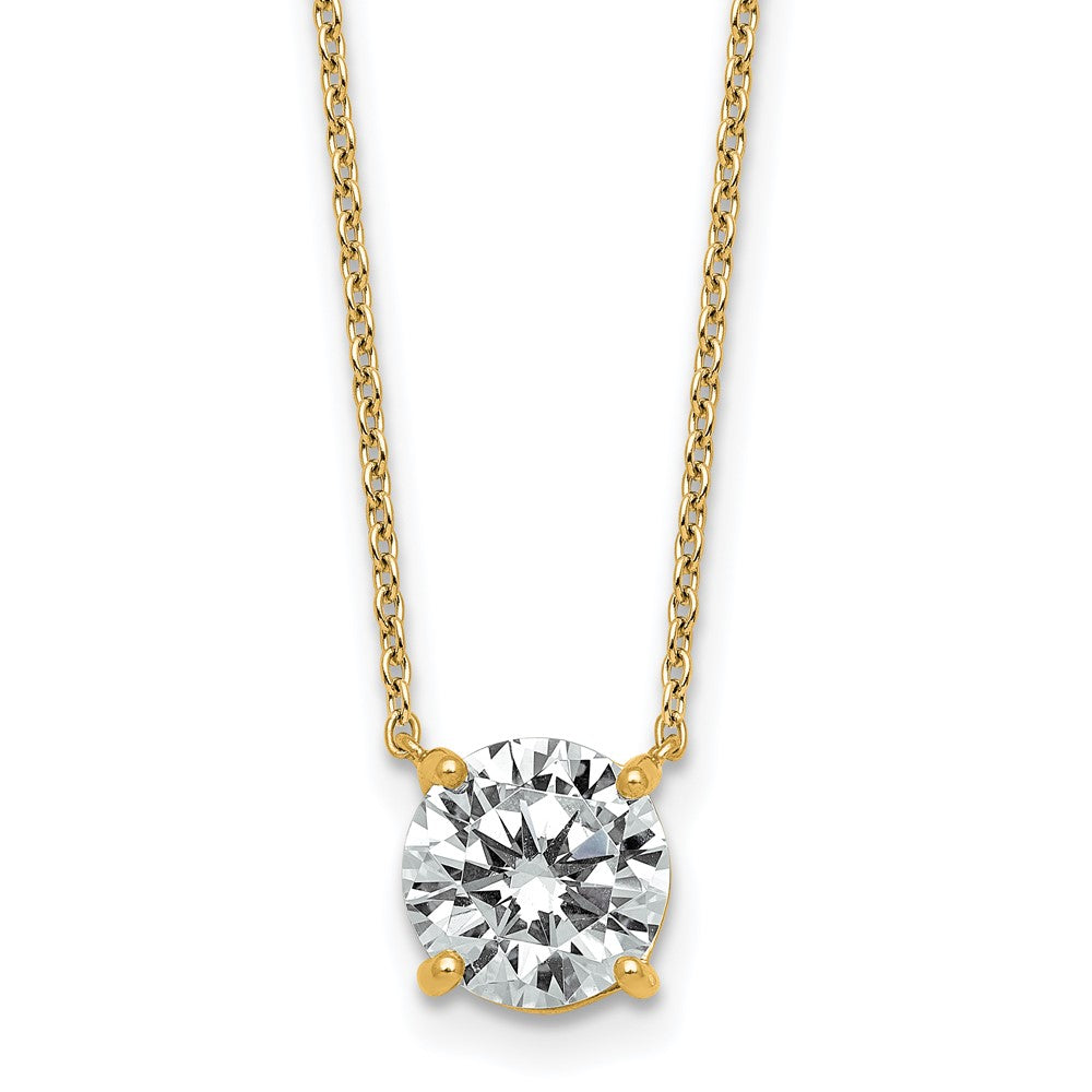 14ky 2ct Round 4 Prong Pendant Mounting