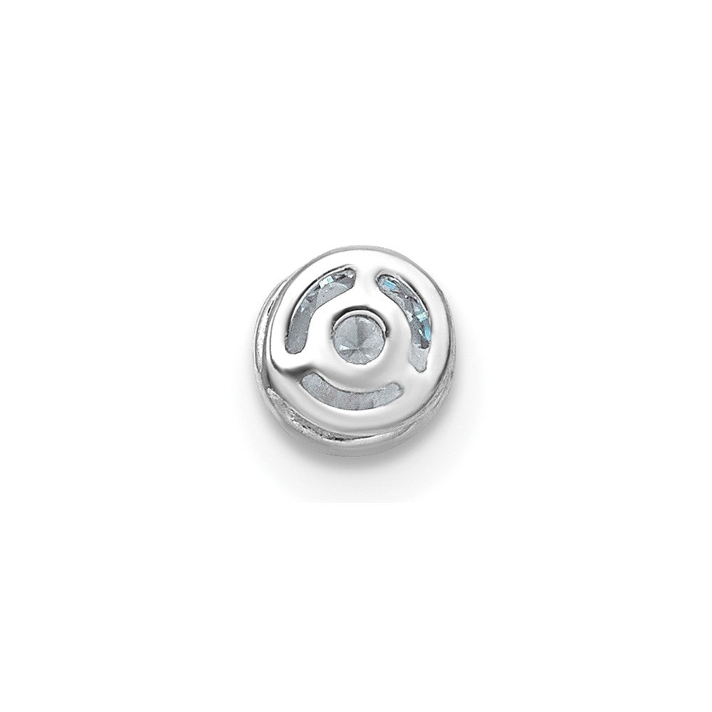 14kw 1/3ct Lab Grown Dia VS+ F+ Round Comp Bezel Set Chain Slide Pendant