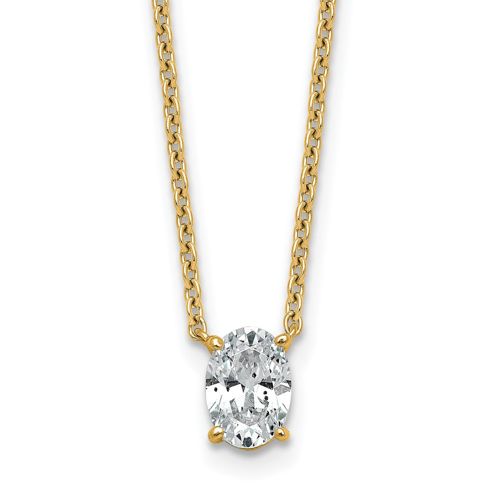 14k 3/4ct Oval 4 Prong Pendant Mounting